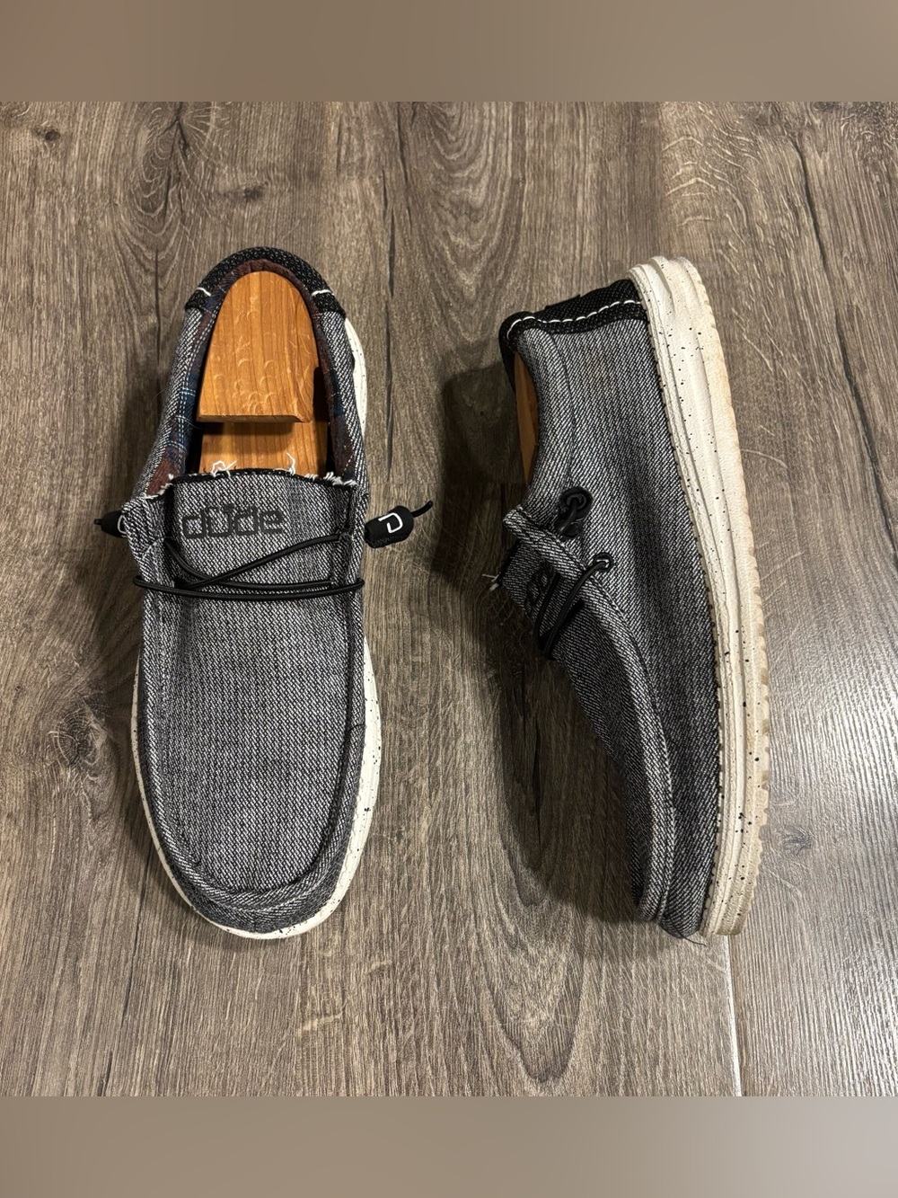 Hey Dude Wally Panda Slip-On Loafers Black & White Mens size 12